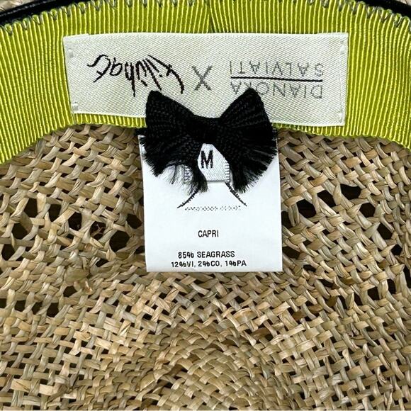 Filu Hats Dianora Salviati Capri Forest Straw Hat Natural/Green Medium main image 6